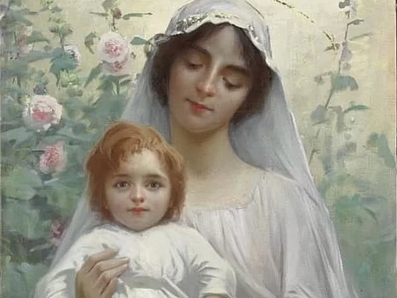 1854-Fausto Zonaro-Madonna col Bambino